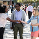 Kirby Howell-Baptiste, William Jackson Harper, and Kristen Bell in NBC’s The Good Place